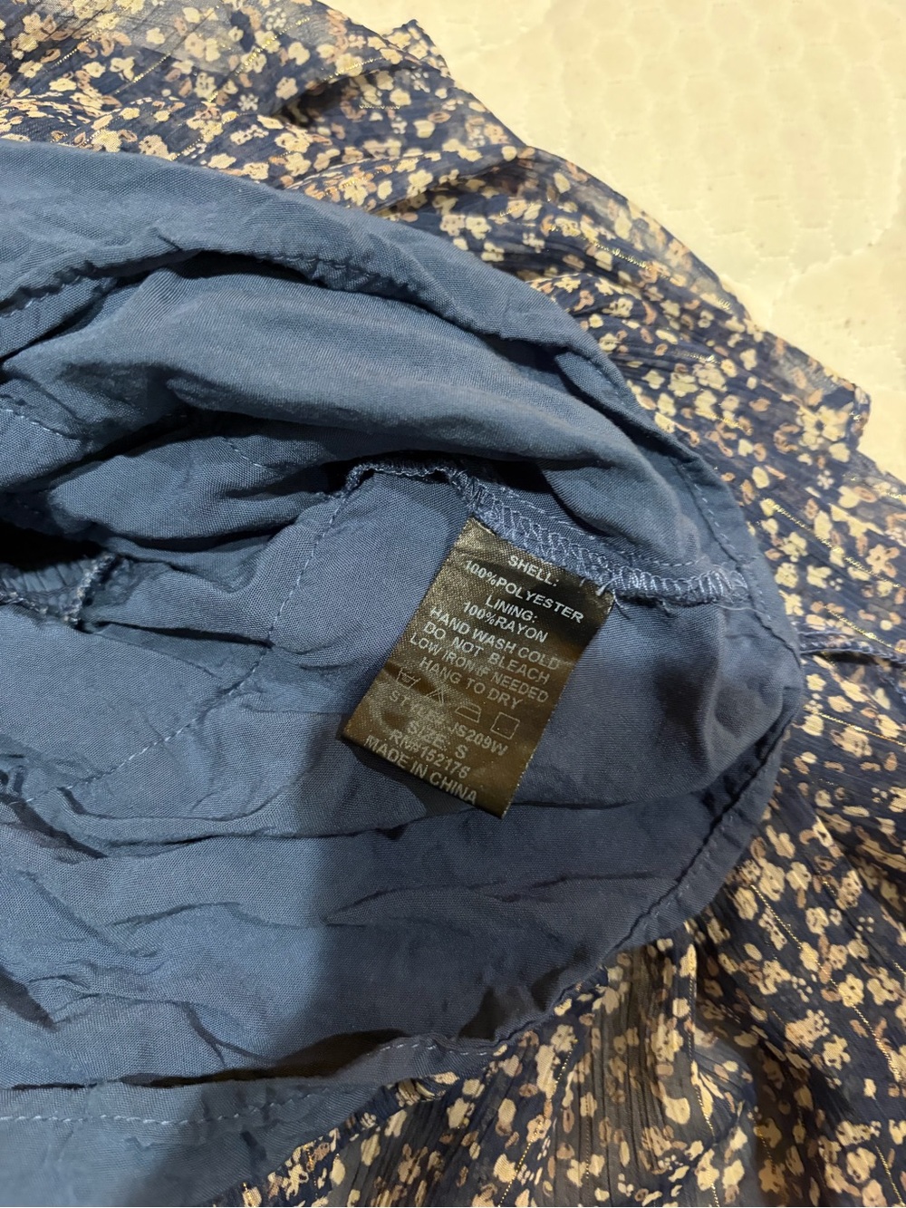 The Reset Blue Floral Smocked Tiered Mini Skirt - Picture 5 of 8